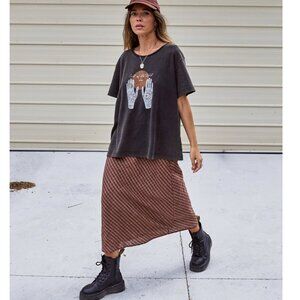 Ottoway - Brodie - Plaid Midi Skirt - Size Large